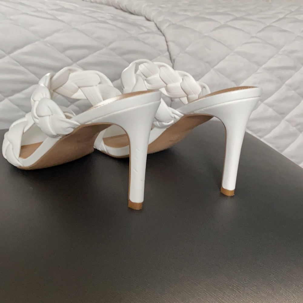 Express design white double braided sandals. - Picture 5 of 8